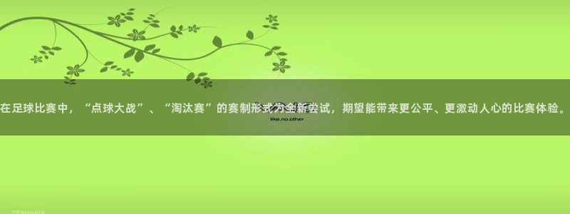  在足球比赛中，“点球大战”、“淘汰赛”的赛制形式为全新尝试，